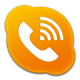 Skype Phone Alt Orange Icon 256x256 png